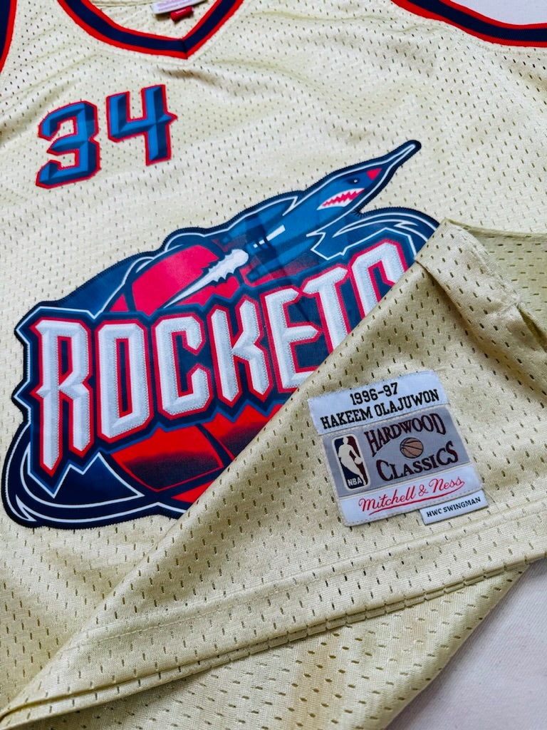 Mitchell n Ness Houston Rockets Olajuwon Size XL