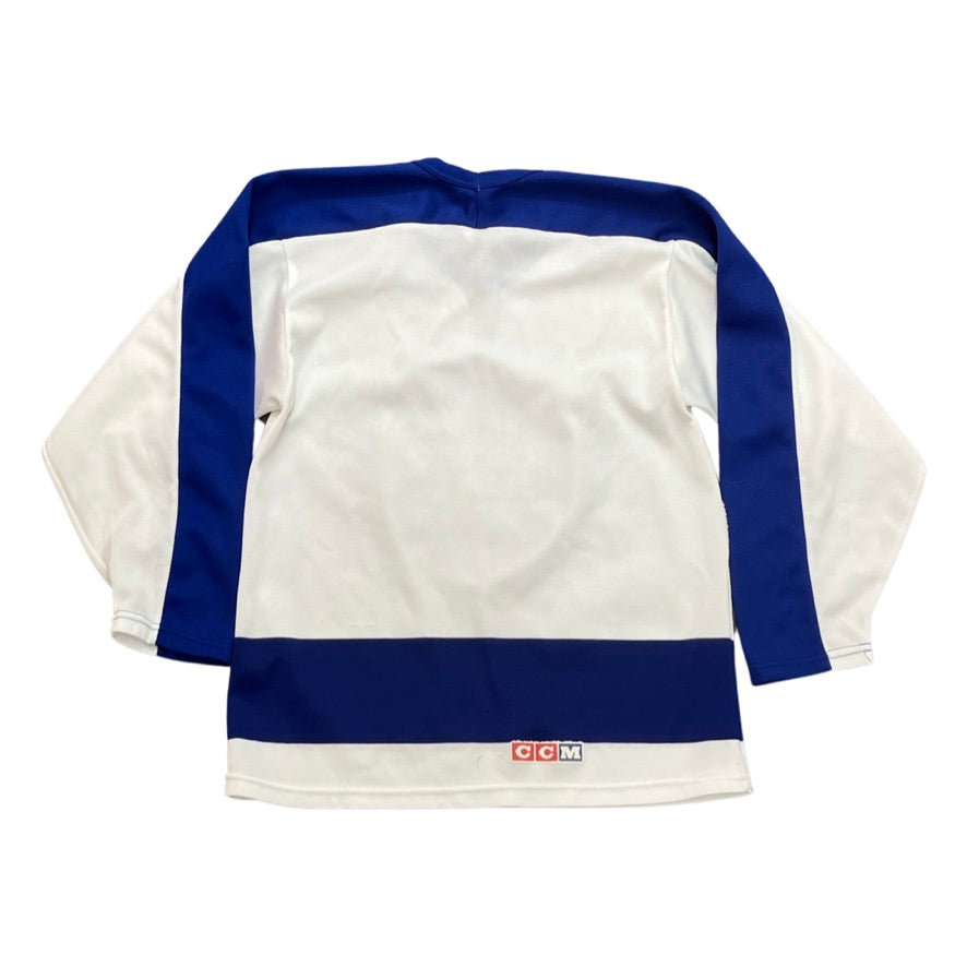 Vintage 80's Toronto Maple Leafs White Jersey CCM Size S