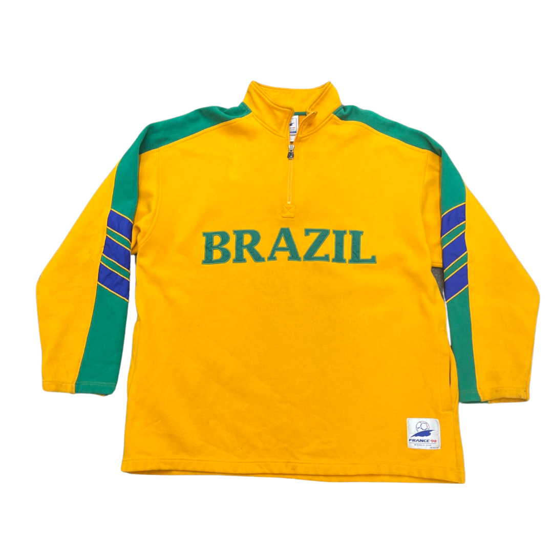 Vintage 1998 Brazil Football Sweater Size M