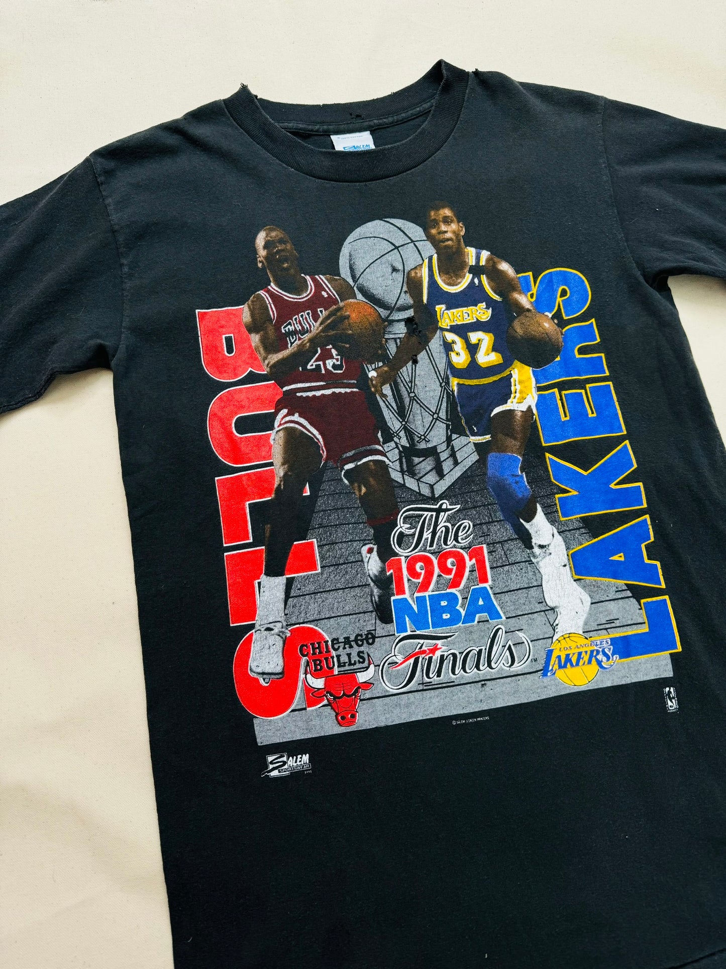 1991 Jordan vs Magic NBA Finals Shirt Size S