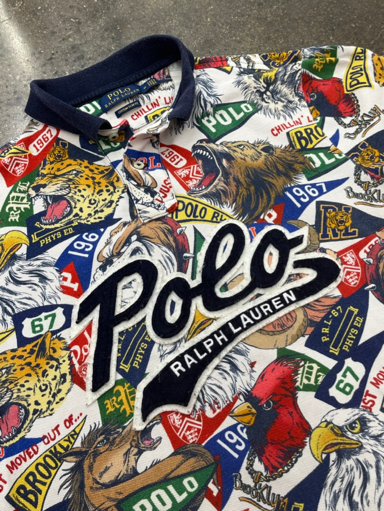 Polo Ralph Lauren All Over Polo Shirt University Size XS