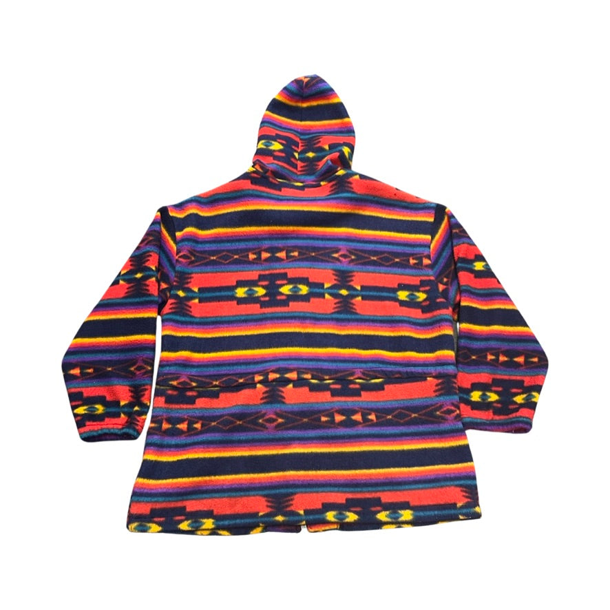 Vintage 90's Multi-Coloured Fleece Sweater Size L