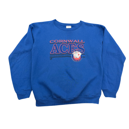 Vintage 90's Cornwall Aces Crewneck Sweater Youth L