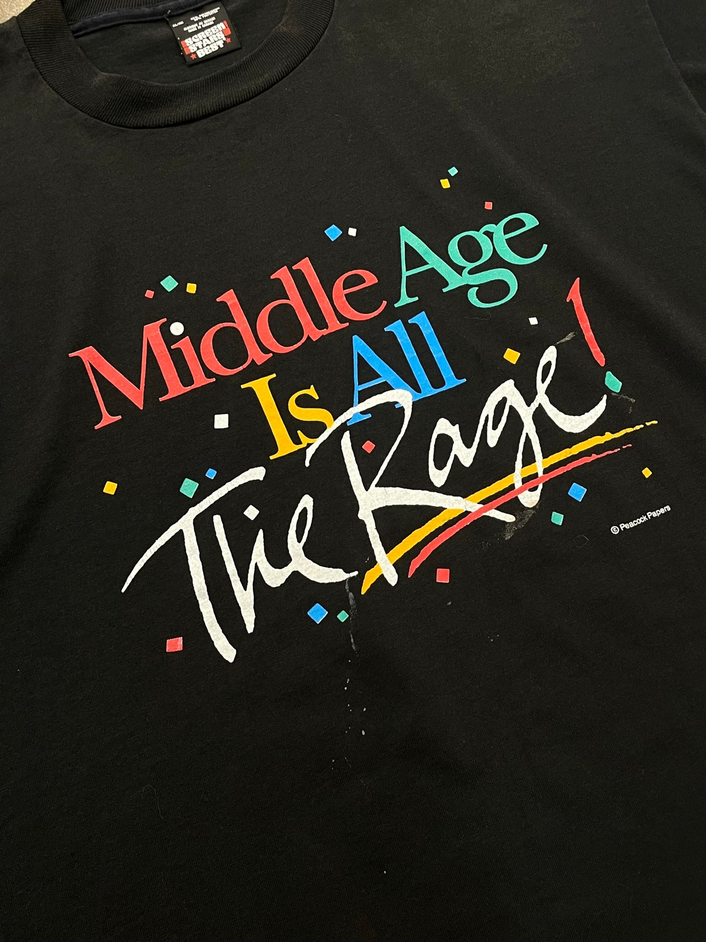 Vintage Middle Age The Rage Tee Size XL