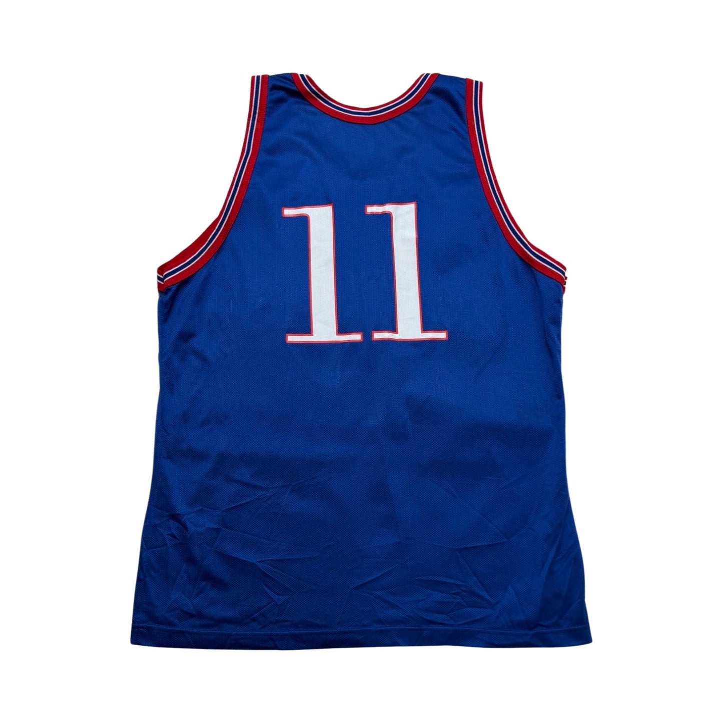 Vintage Kansas Jayhawks Champion Basketball Jersey Size 48/L NCAA #11 University