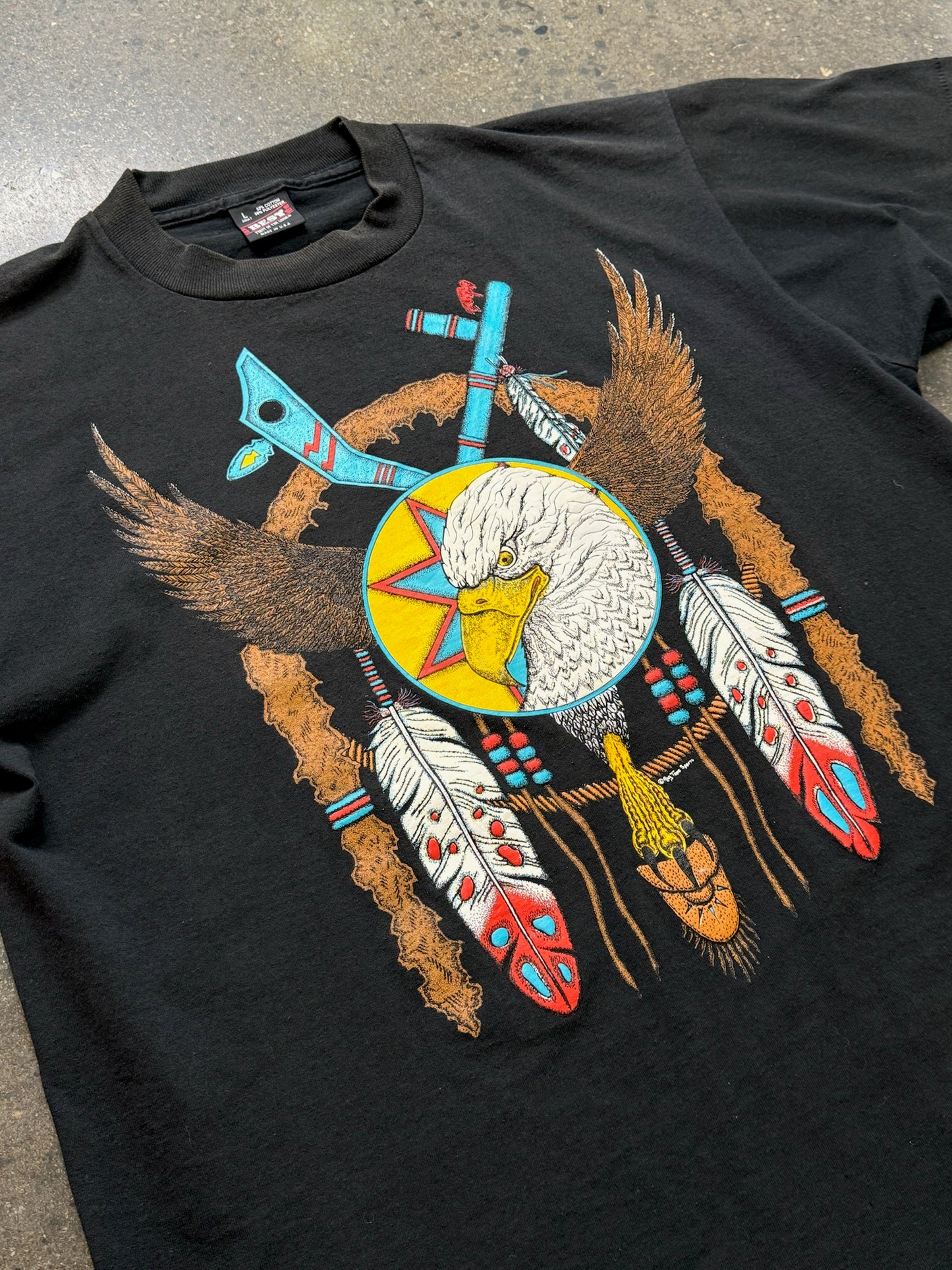 Vintage Native American Eagle Shirt Size L
