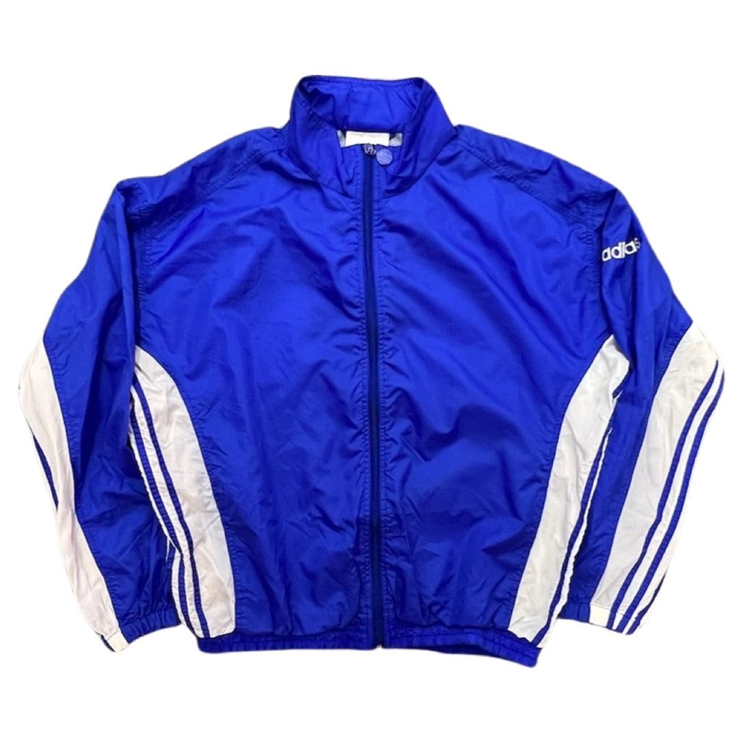 Vintage 90's Adidas Blue Windbreaker Blue Size M