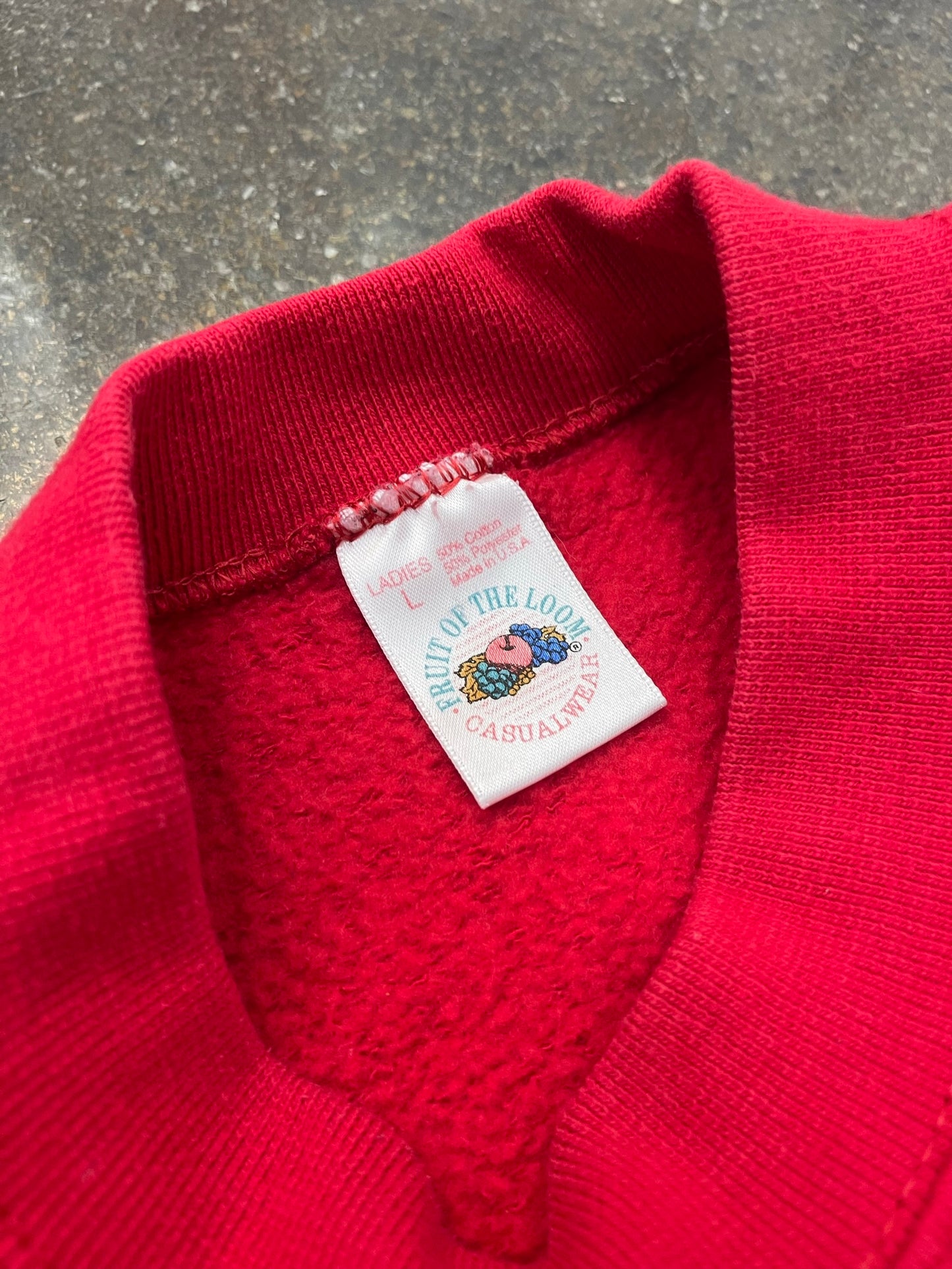 Vintage 90's Fruit of the Loom Blank Crewneck Size L