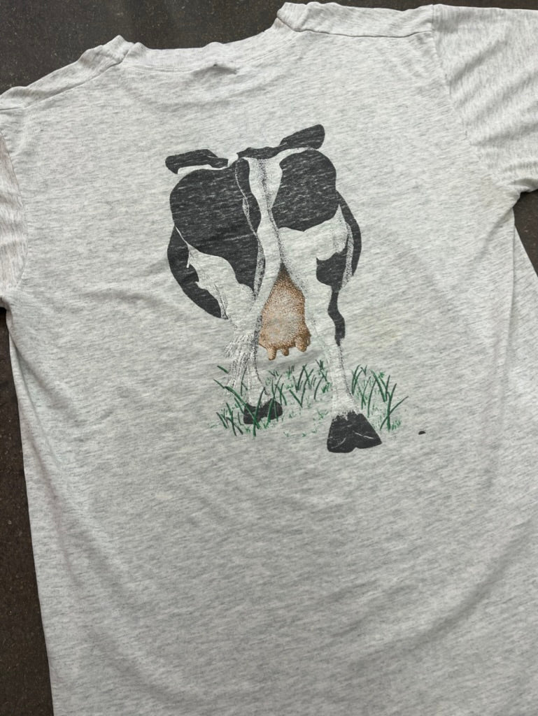 Vintage 90's Cow Double Sided Tee Size L