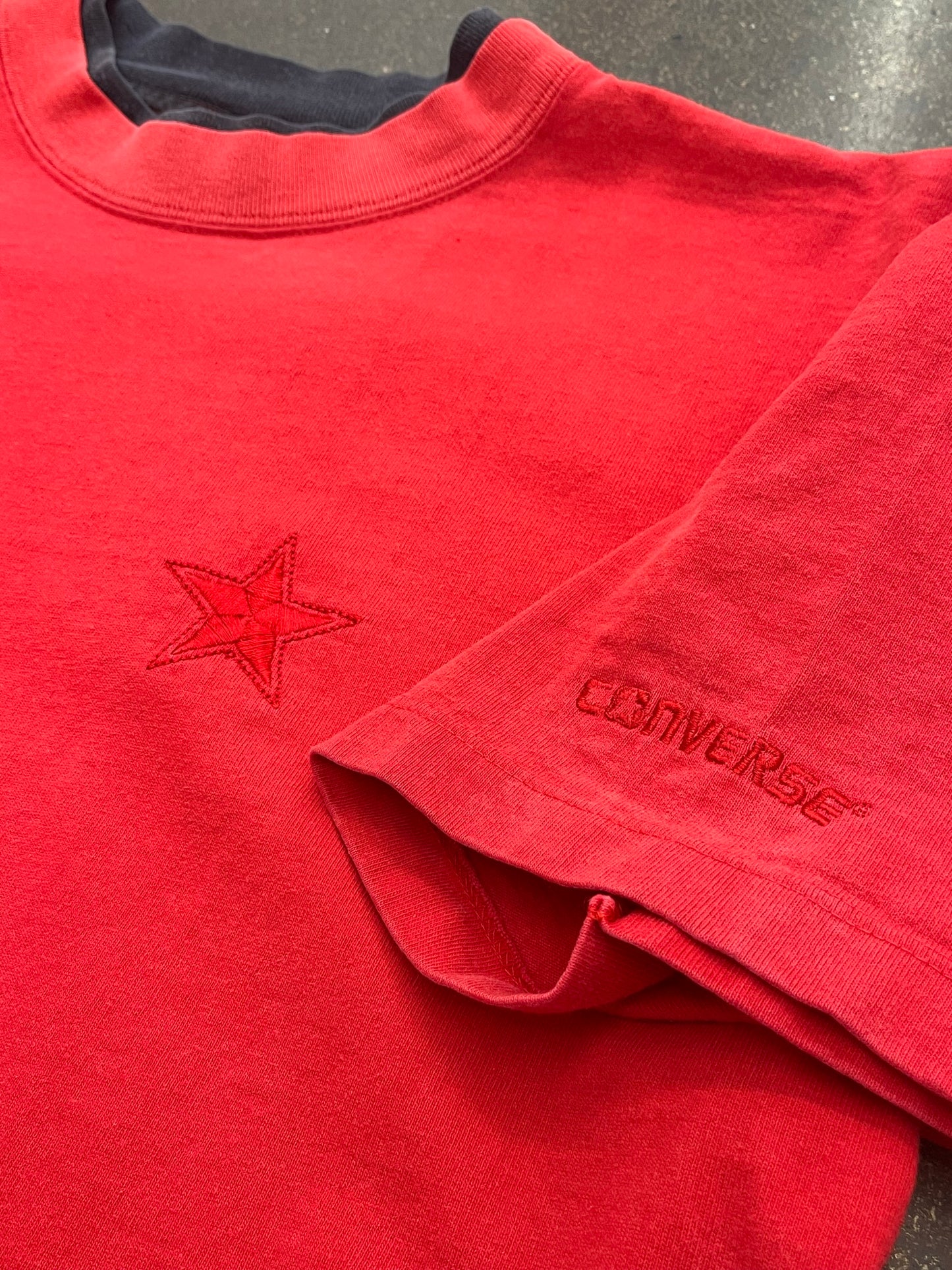 Vintage 90's Converse Star Red Tee Size L