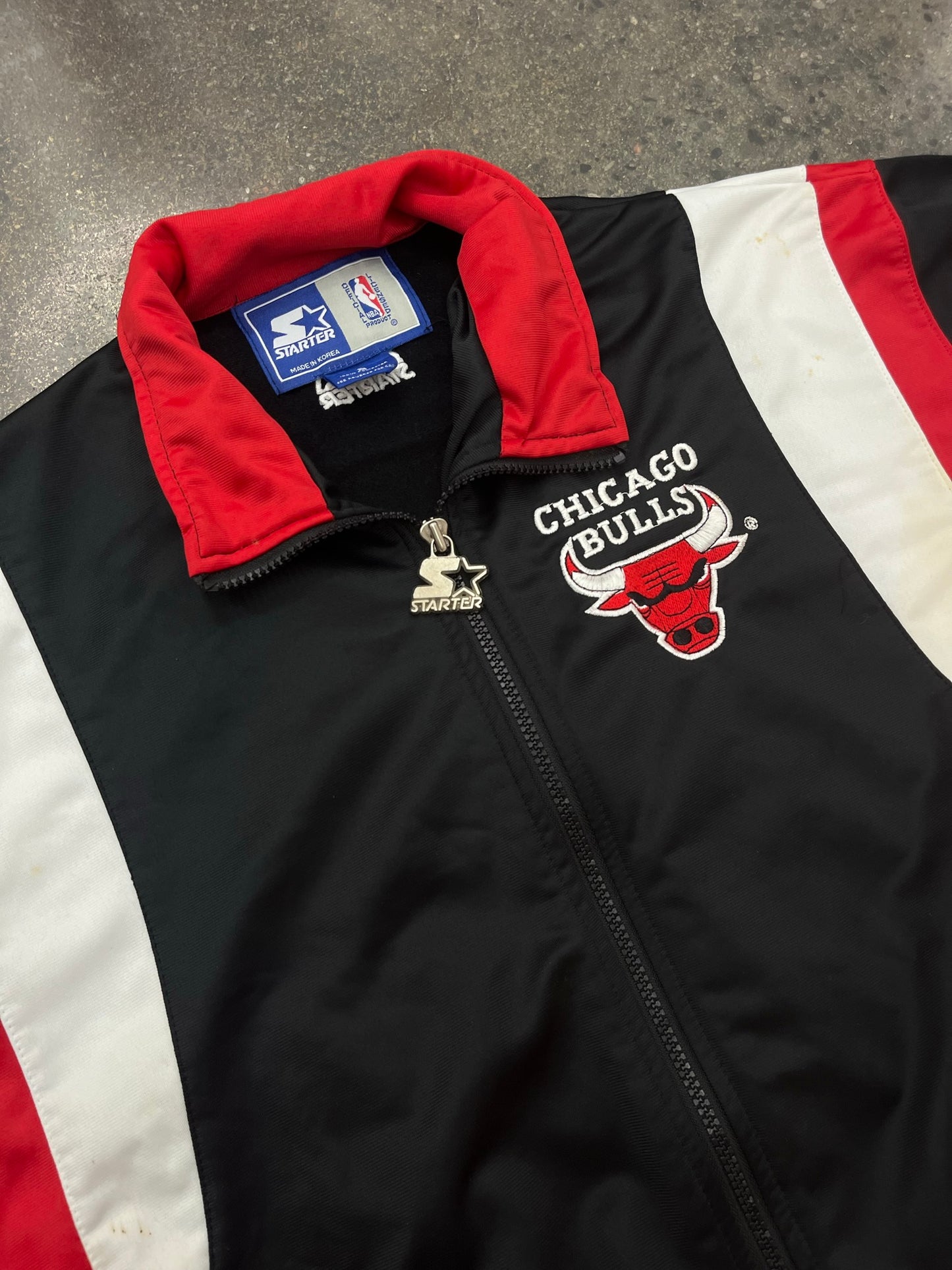 Vintage 90's Chicago Bulls Pullover Warmup Shirt Size S