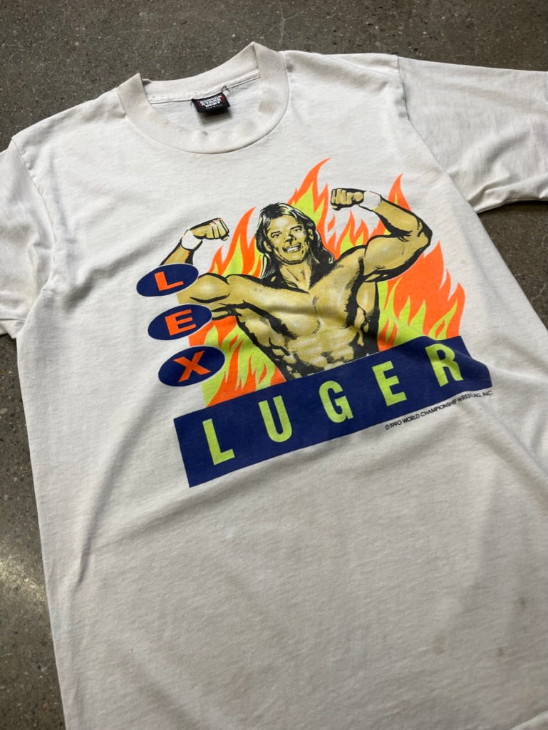 Vintage 1990 Lex Luger WCW Screen Stars Wrestling Size M