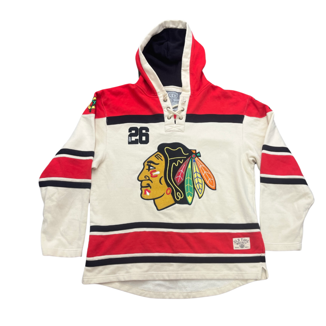 Vintage Chicago Blackhawks Old Time Hockey Hoodie Size M