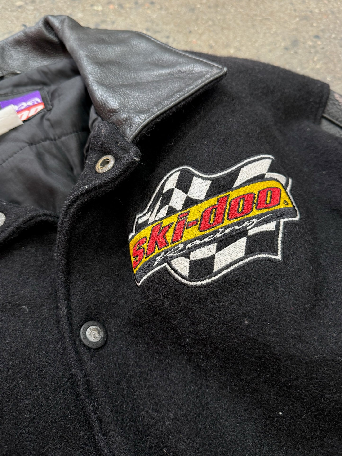 Vintage Ski-Doo Leather Heavy Jacket Size XL