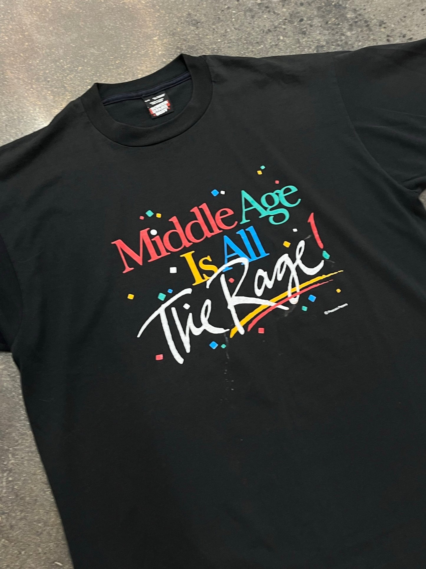 Vintage Middle Age The Rage Tee Size XL