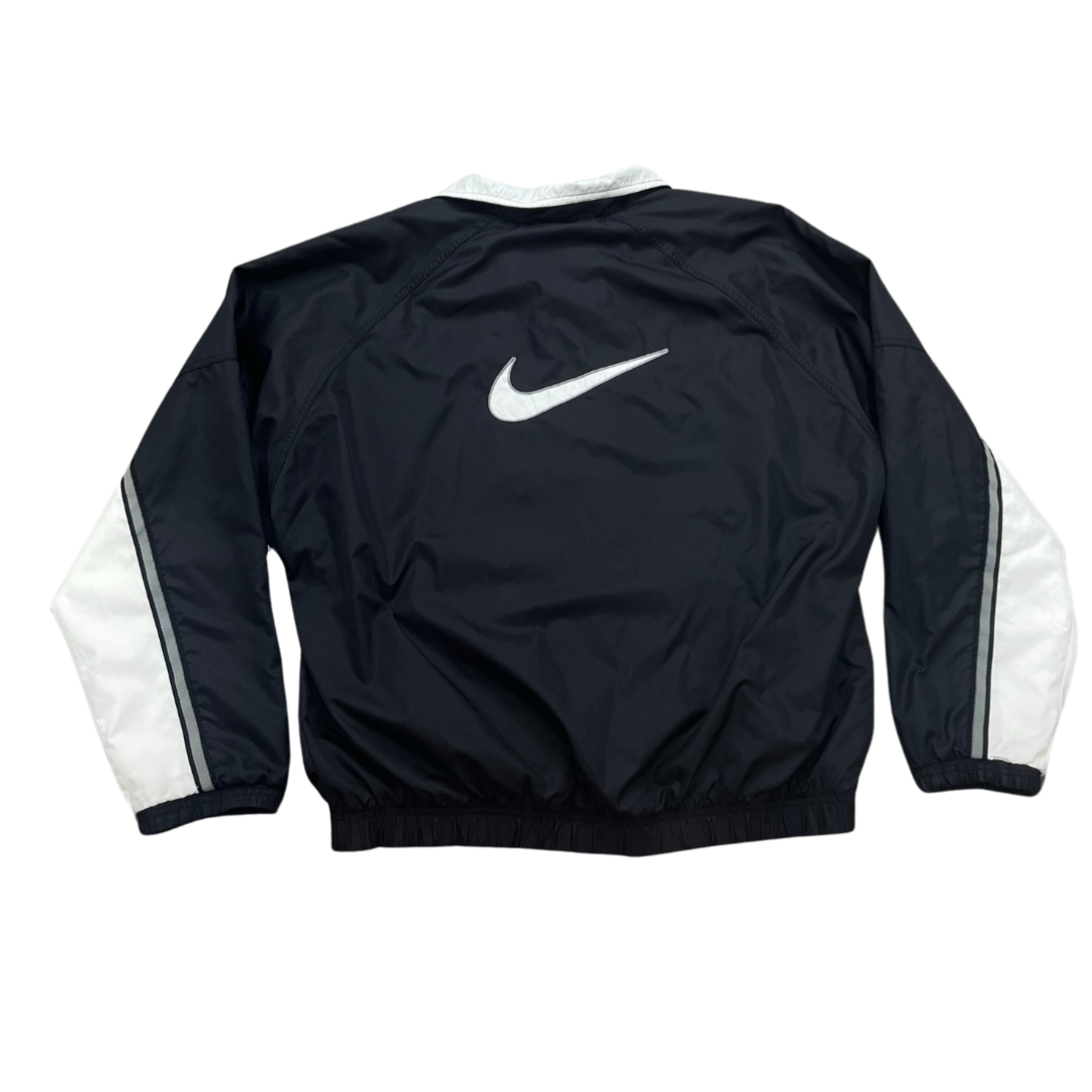 Vintage Nike Windbreaker Jacket Black/White Size L