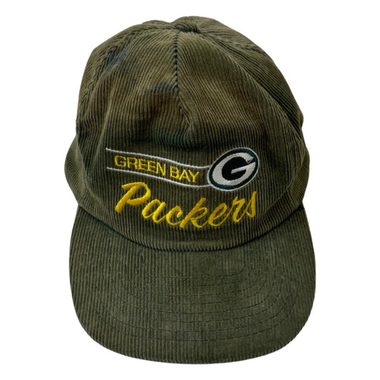 Vintage 1990's Green Bay Packers NFL Football Corduroy Annco Hat