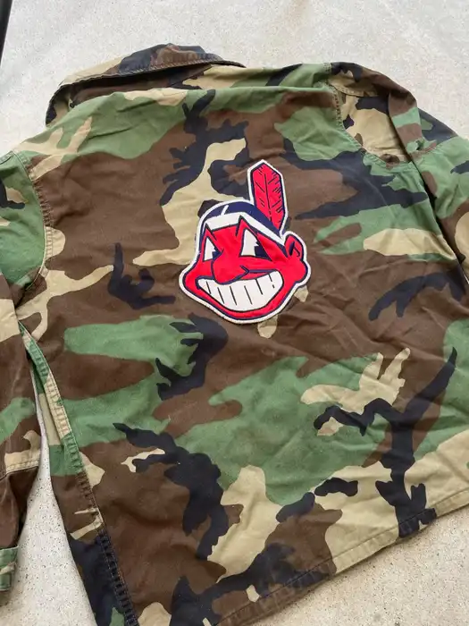 Camo Indians Custom Jacket MLB Size M