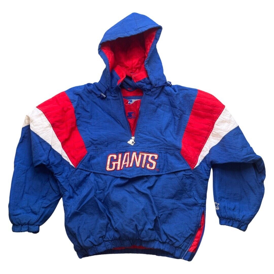 Starter Puffer NY Giants Jacket Hooded Size M