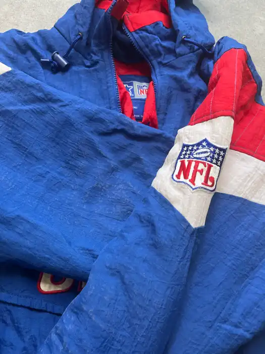 Starter Puffer NY Giants Jacket Hooded Size M