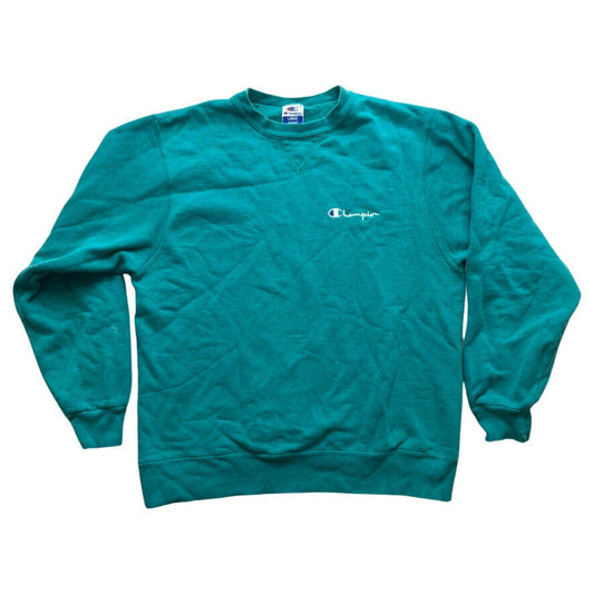 Vintage 90s Champion Teal Crewneck Size L