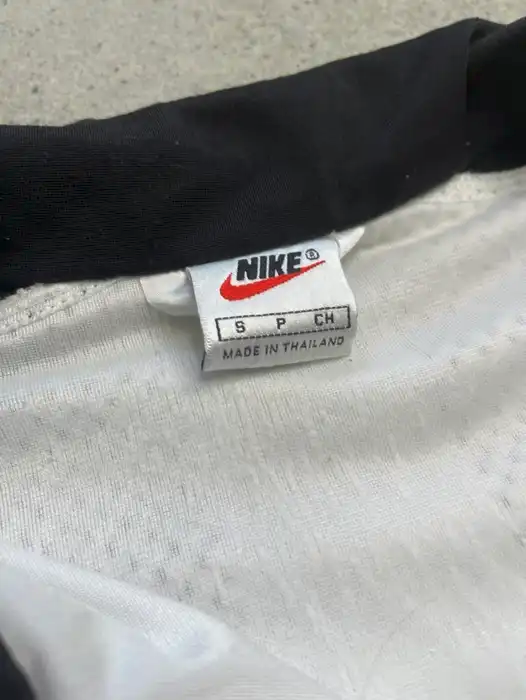 Vintage Grey Tag Nike Zip Tee Big Swoosh Size S