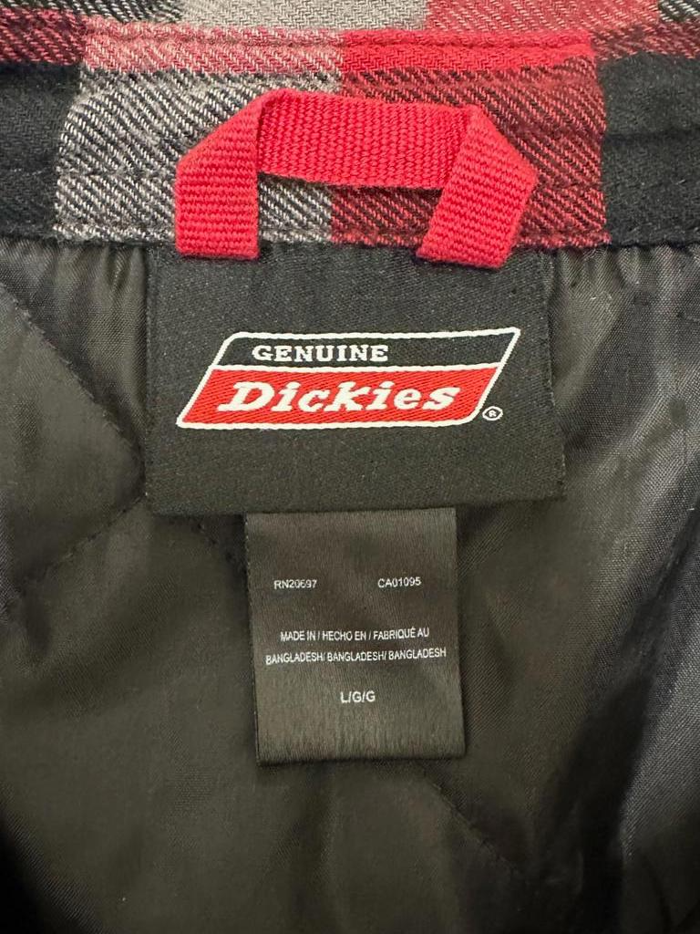 Vintage Dickies Flannel Jacket Size L Red Work