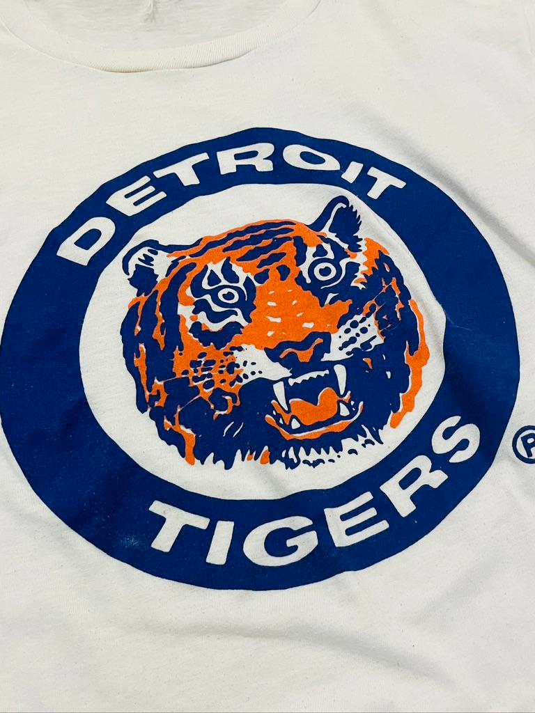 Vintage 80's Detroit Tigers Single Stitch Shirt Size S