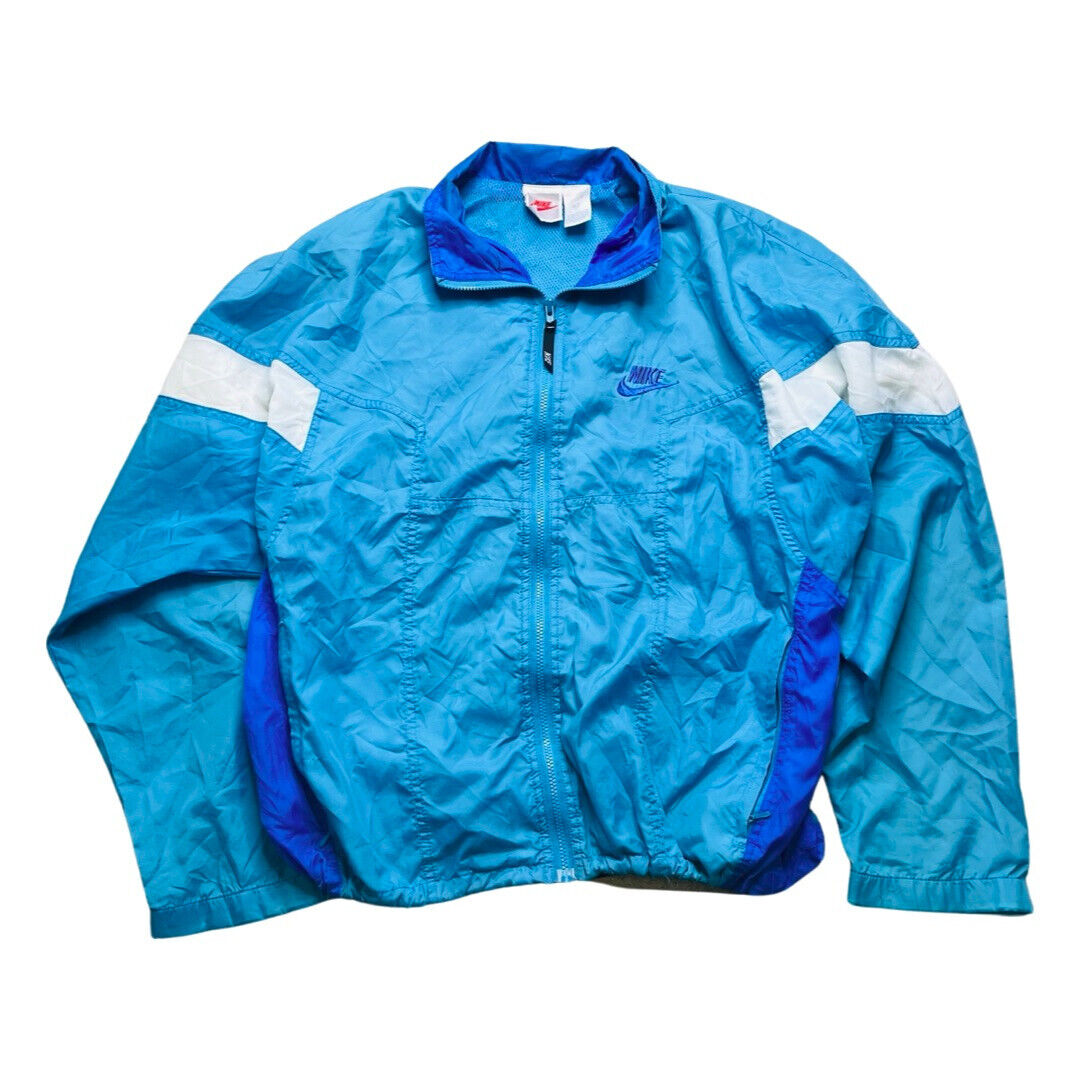 Vintage 90s Nike Grey Tag Aqua Light Jacket Size M
